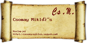 Csomay Miklós névjegykártya